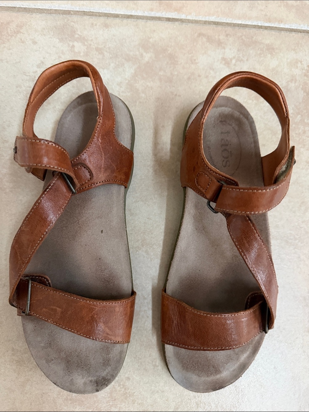 Taos Brown Leather Women's Comfort Sandals